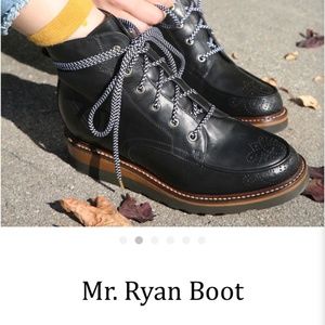 Mr. Ryan Black Italian Leather Boots 38